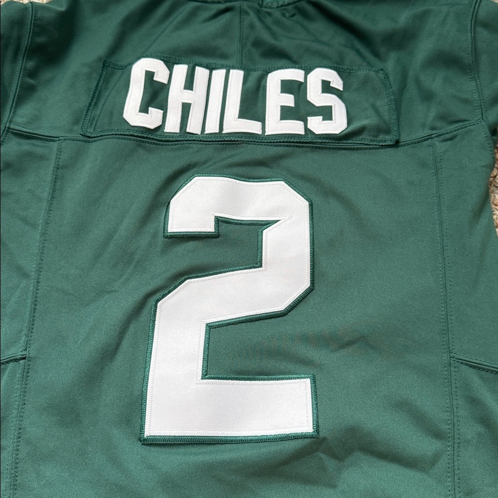 Nike Michigan State MSU Green and White #2 Aiden Chiles football Jersey - Picture 6 of 6